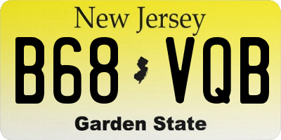 NJ license plate B68VQB