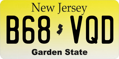 NJ license plate B68VQD