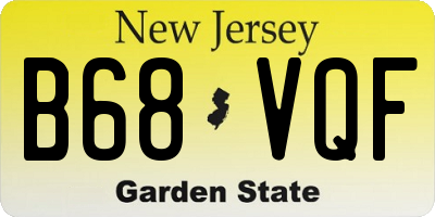 NJ license plate B68VQF