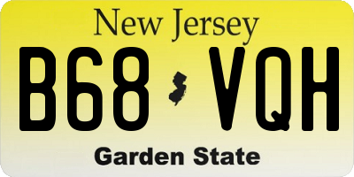 NJ license plate B68VQH