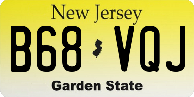 NJ license plate B68VQJ