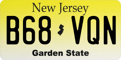 NJ license plate B68VQN