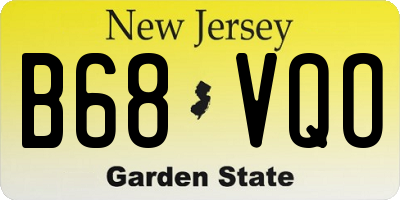 NJ license plate B68VQO