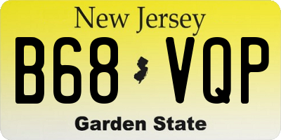 NJ license plate B68VQP