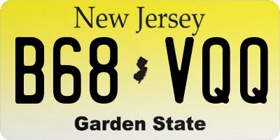 NJ license plate B68VQQ