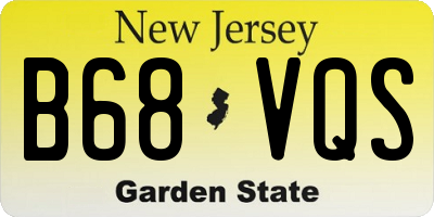 NJ license plate B68VQS