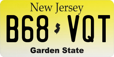 NJ license plate B68VQT