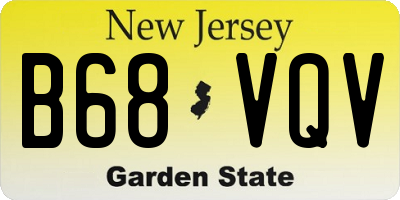 NJ license plate B68VQV