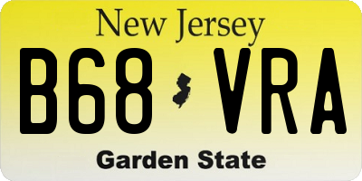 NJ license plate B68VRA