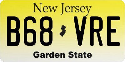 NJ license plate B68VRE