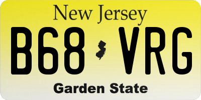 NJ license plate B68VRG