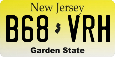 NJ license plate B68VRH