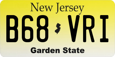 NJ license plate B68VRI