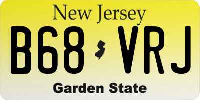 NJ license plate B68VRJ