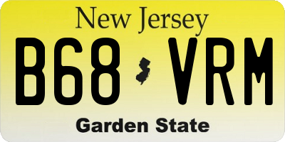 NJ license plate B68VRM
