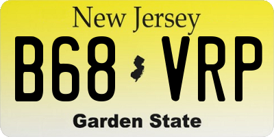 NJ license plate B68VRP
