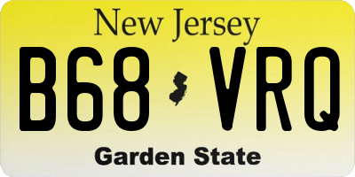 NJ license plate B68VRQ