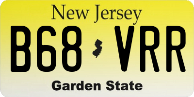 NJ license plate B68VRR