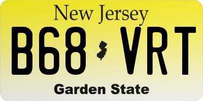 NJ license plate B68VRT