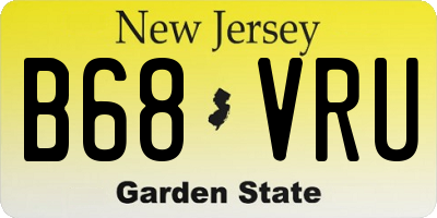 NJ license plate B68VRU