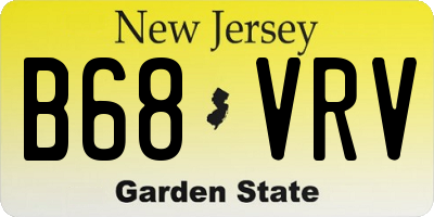 NJ license plate B68VRV