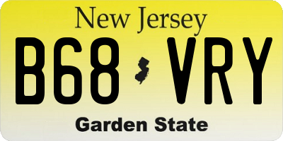 NJ license plate B68VRY