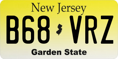 NJ license plate B68VRZ