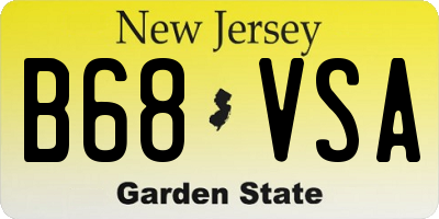 NJ license plate B68VSA
