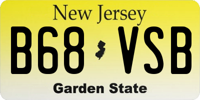 NJ license plate B68VSB