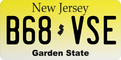 NJ license plate B68VSE