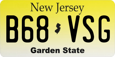 NJ license plate B68VSG
