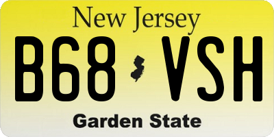 NJ license plate B68VSH