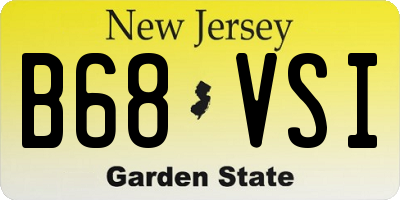 NJ license plate B68VSI