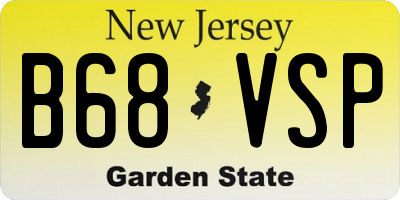 NJ license plate B68VSP