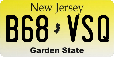 NJ license plate B68VSQ