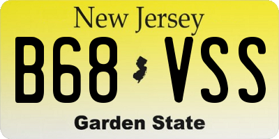 NJ license plate B68VSS