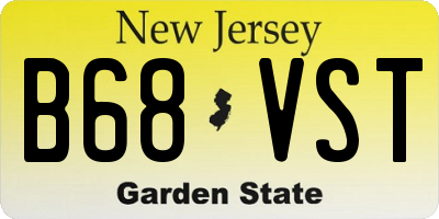NJ license plate B68VST