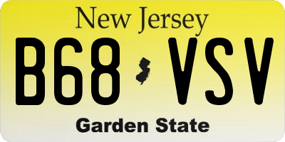 NJ license plate B68VSV