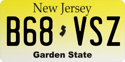 NJ license plate B68VSZ