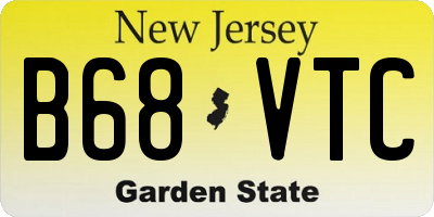 NJ license plate B68VTC
