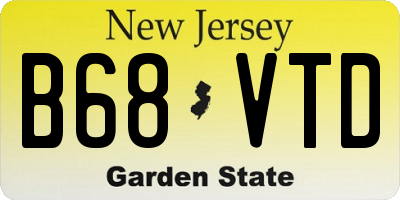 NJ license plate B68VTD