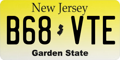 NJ license plate B68VTE