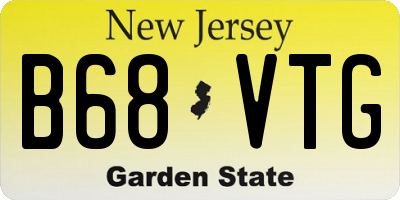 NJ license plate B68VTG