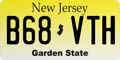 NJ license plate B68VTH