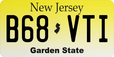 NJ license plate B68VTI