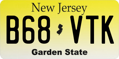 NJ license plate B68VTK