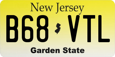 NJ license plate B68VTL
