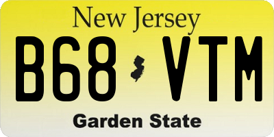 NJ license plate B68VTM