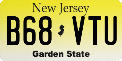 NJ license plate B68VTU