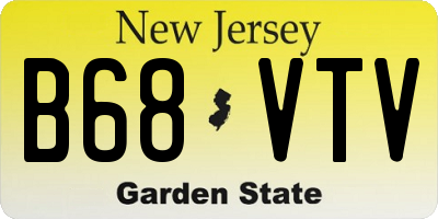 NJ license plate B68VTV